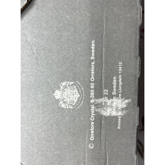 Orrefors Sweden Crystal Champagne Flutes In Box Set Of 2 Elegant Stemware C1 - Picture 5 of 7